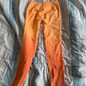 Alphalete Ombré Orange Leggings Amplify